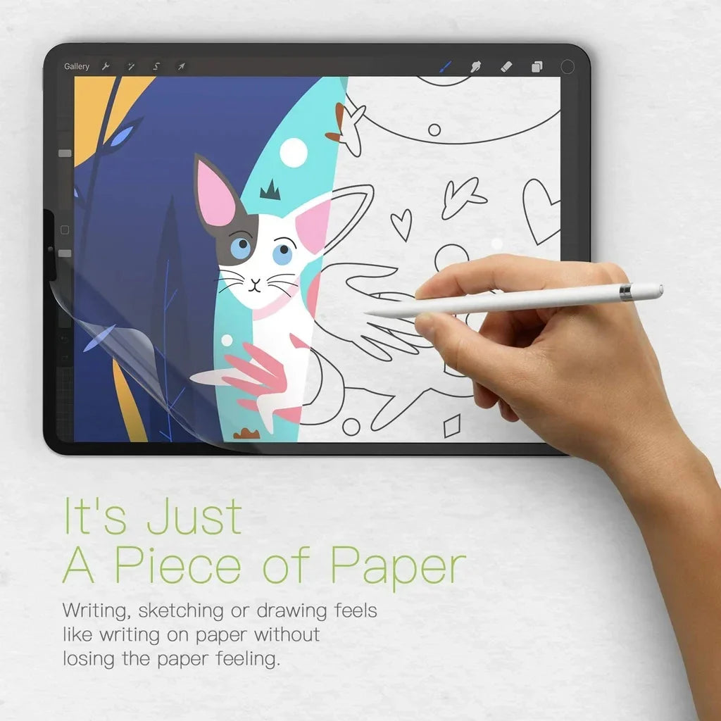 Paper-Feel Matte PET Screen Protector for iPad — 11-inch (27.9 cm) Anti-Glare Stylus-Friendly