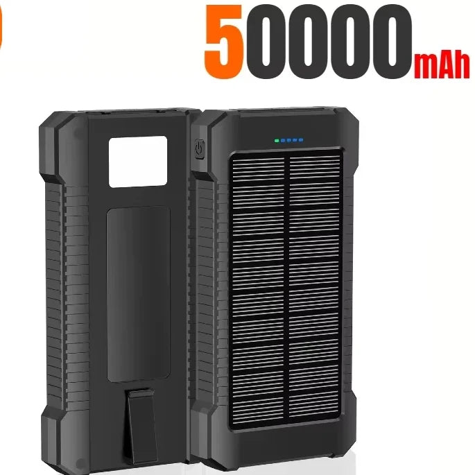 500000mAh Solar Power Bank Fast Charging Portable External Battery for iOS and Android Phones