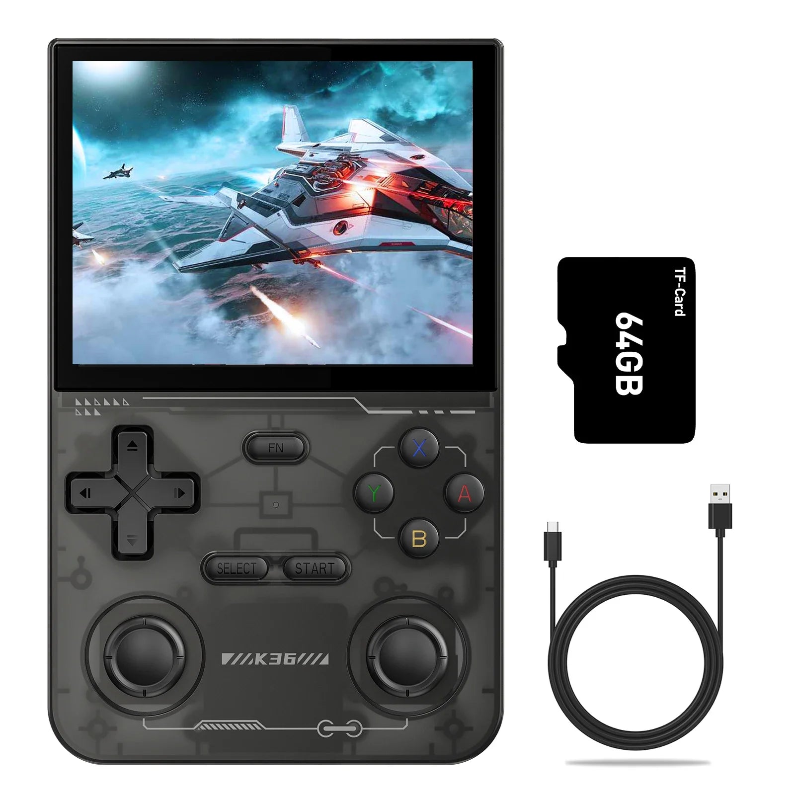 3.5-inch (8.9 cm) IPS Handheld Game Console, 64GB Built-in, 16,000+ Retro Games, Type-C Charging