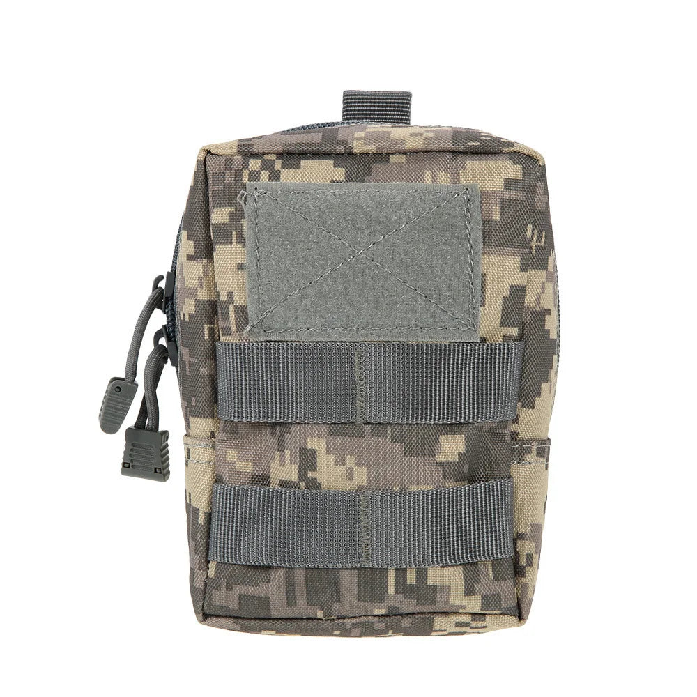 600D Nylon MOLLE Waist Pouch – Tactical Hunting Belt Pack Zipper Utility Bag