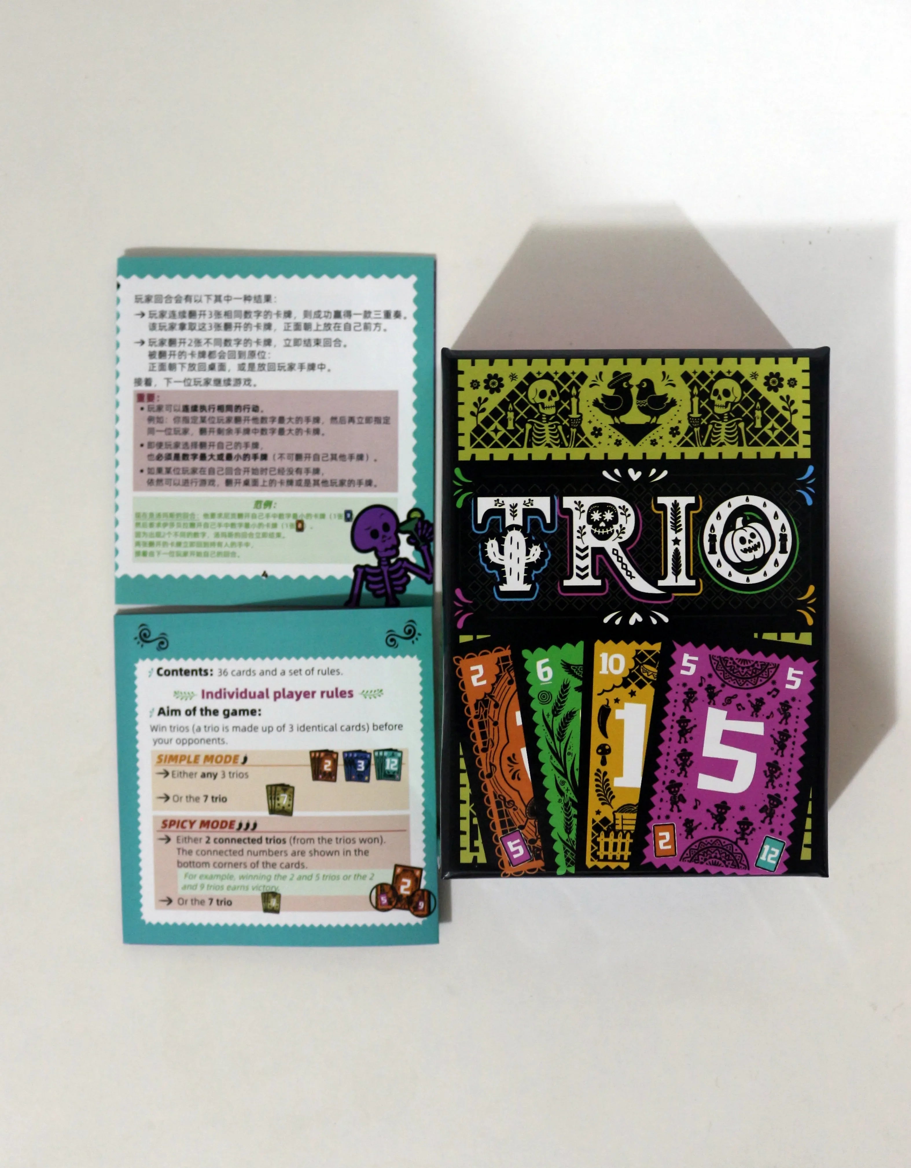 Trio Family Card Game - 15-Min Quick Party Game for 3-6 Players, Ages 8+