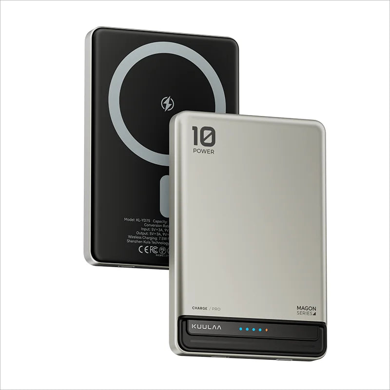 Magnetic 10000mAh Wireless Power Bank 20W Portable Charger - MagSafe Compatible Fast Charging for iPhone & Android