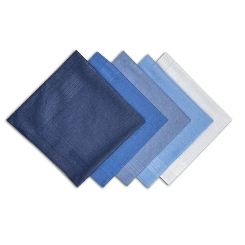 Soft Absorbent Pocket Handkerchiefs - Cotton-Feel 40x40cm (15.75x15.75in) - Solid Color 5pc/15pc Set