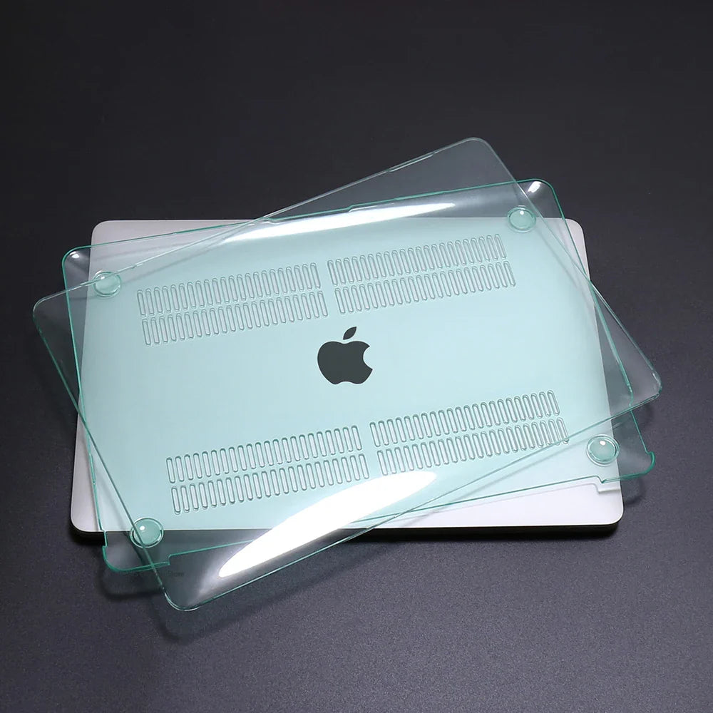 MacBook Hard Shell Protective Case – Fits Air 13-inch (33.0 cm) & 13.6-inch (34.5 cm), Air 15.3-inch (38.9 cm), Pro 14-inch (35.6 cm) & Pro 16.2-inch (41.1 cm) – Snap-On PVC Top & Bottom Cover