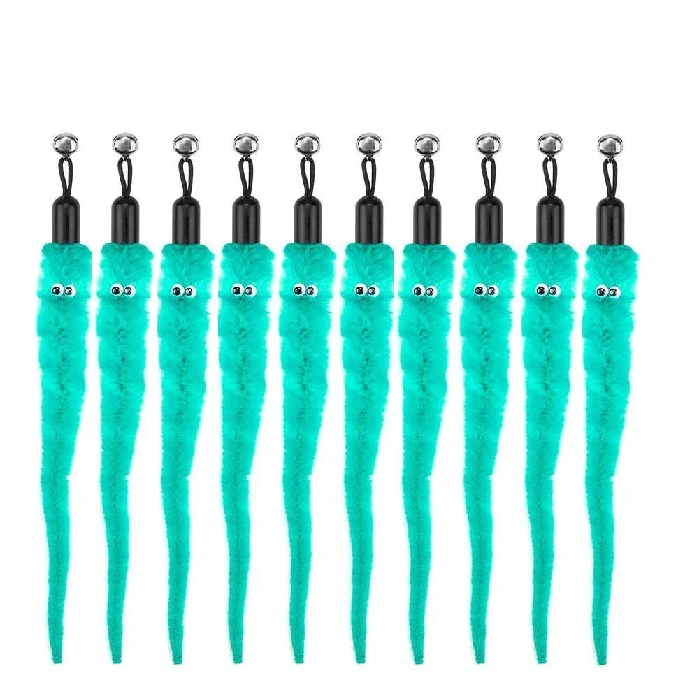 Interactive Cat Feather Toy Refill Kit – Feather Birds, Faux Worm & Foam Ball with Bell for Kittens