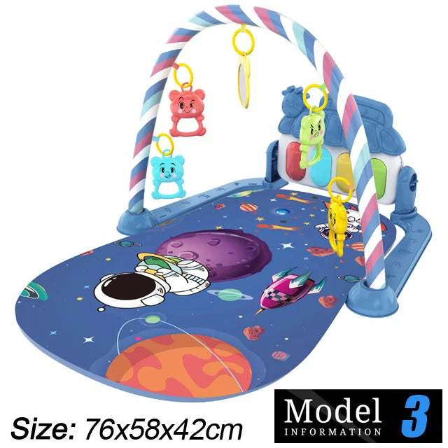 Baby Activity Gym Play Mat with Piano Keyboard 76 x 58 x 42 cm (30 x 23 x 16.5 in) – Musical Infant Play Gym for Newborns 0–36 Months