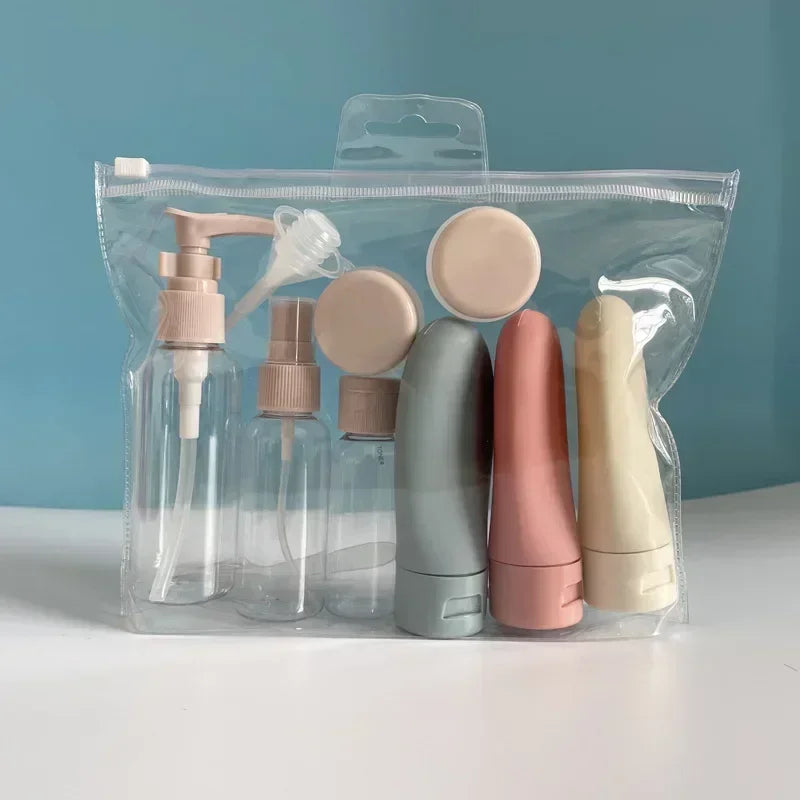 Travel Refillable Bottle Set — Perfume Spray, Lotion & Shampoo Tubes (120 ml / 4.06 fl oz, 60 ml / 2.03 fl oz) Portable Cosmetic Containers