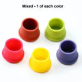 5-Pack Flexible Food-Grade Silicone Wine & Beer Bottle Stoppers, Leakproof Cocktail Glass Corks, Reusable Bar Accessories