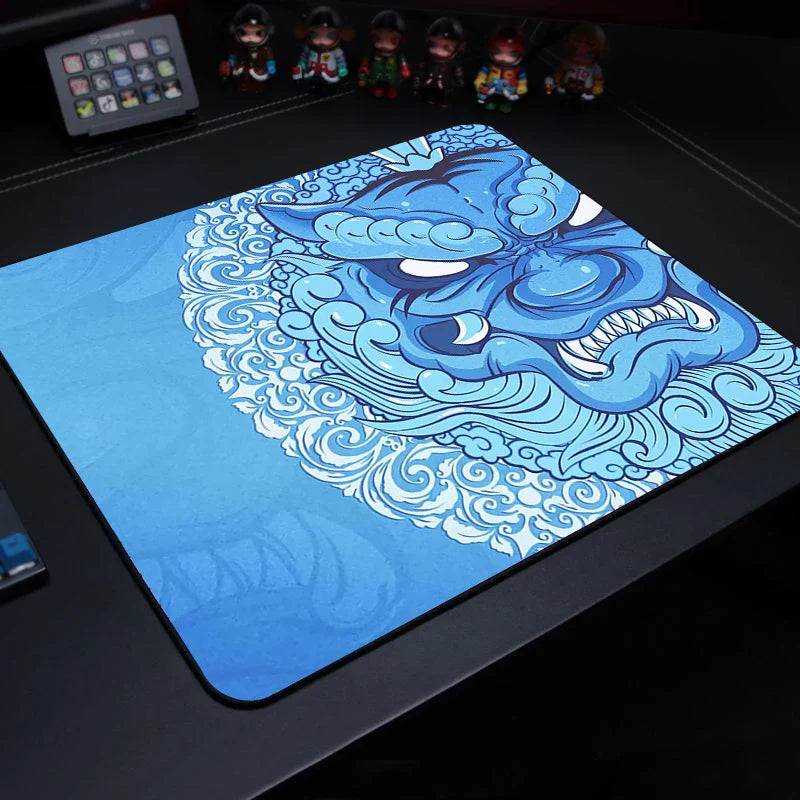Cute Tiger Small Gaming Mouse Pad with Wrist Rest — Non-Slip Rubber Base, Anime Cartoon Desk Mat