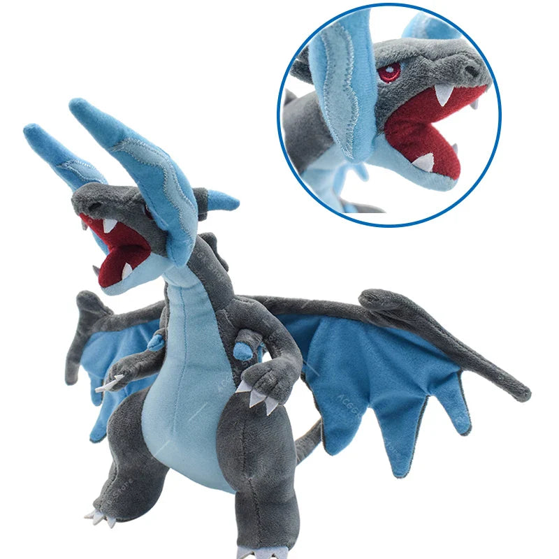 Mega Charizard Plush Toy 8.7 in (22 cm) Soft Stuffed Cotton Doll - Collectible Gift for Kids