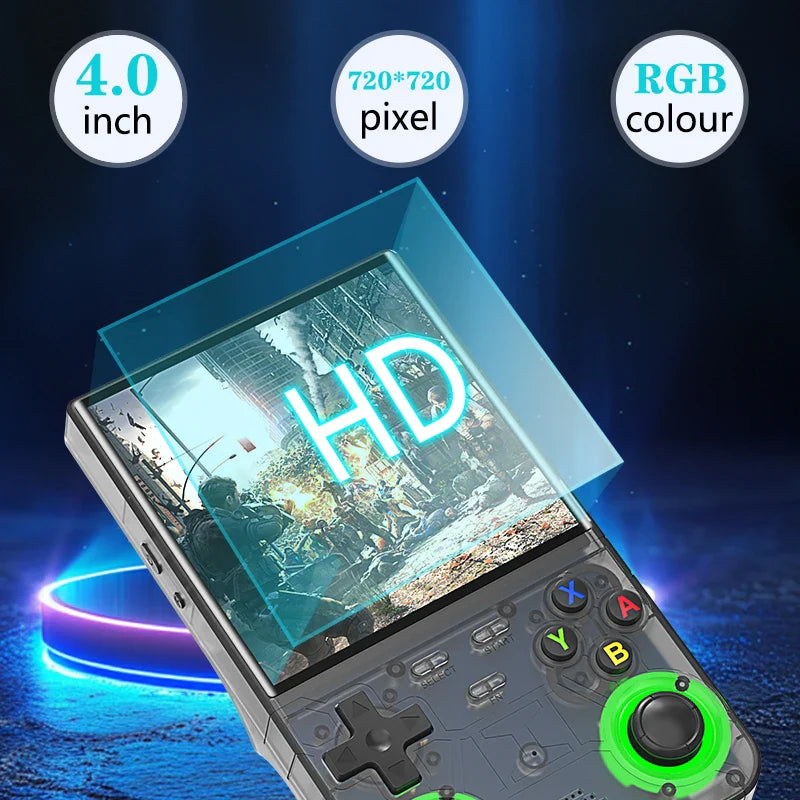 Handheld Retro Game Console 4.0-inch (10.2 cm) IPS Pocket Player — Linux OS, WiFi, 1GB RAM 8GB eMMC, 16000+ Classic Games