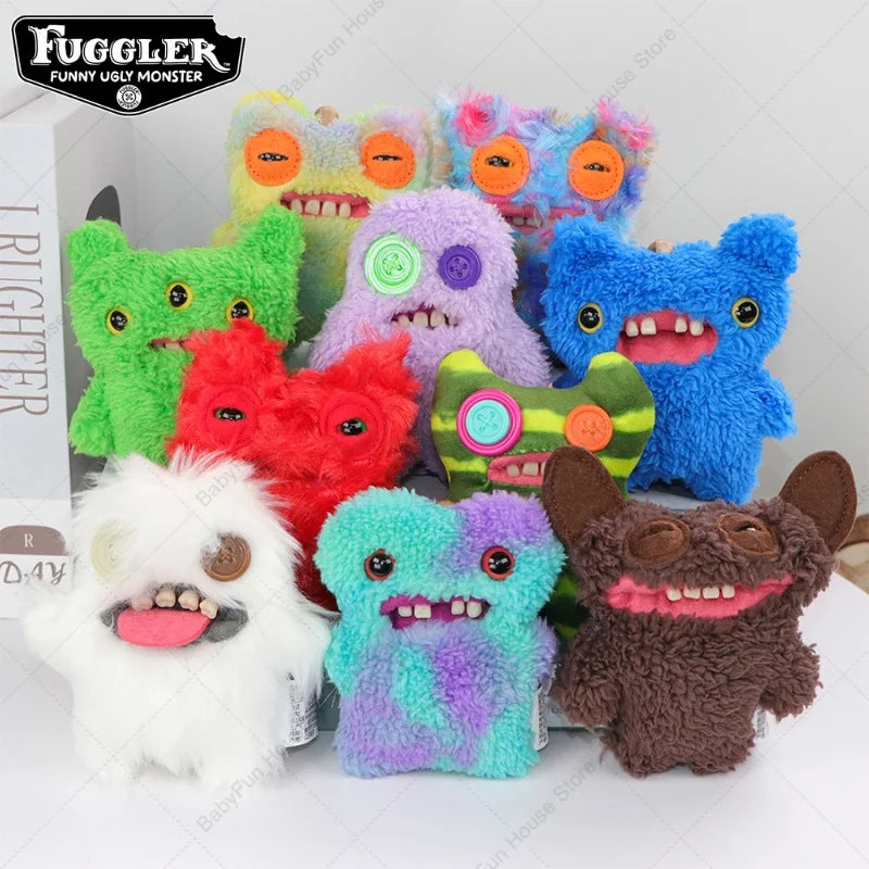 Funny Ugly Teeth Monster Plush Toy, Kawaii Wide-Eyed Rabbit Stuffed Doll Gift for Kids & Collectors