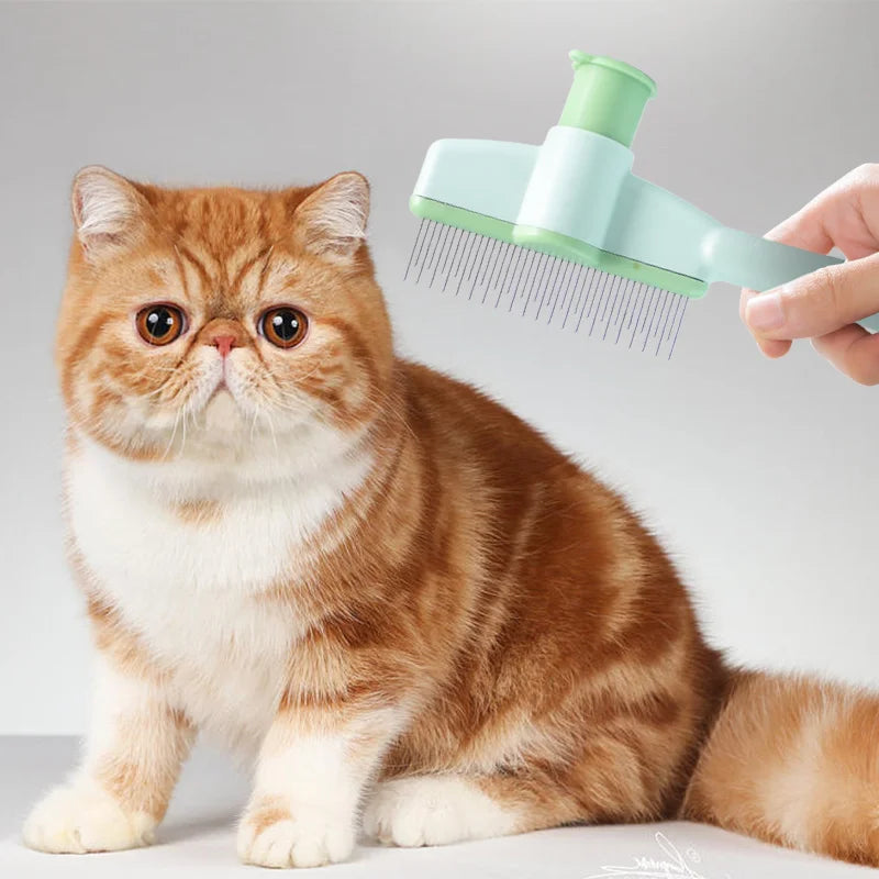 Cat Grooming Dematting Brush – Open-Knot Pet Hair Removal Comb, 7.9 x 3.1 in (20 x 8 cm)