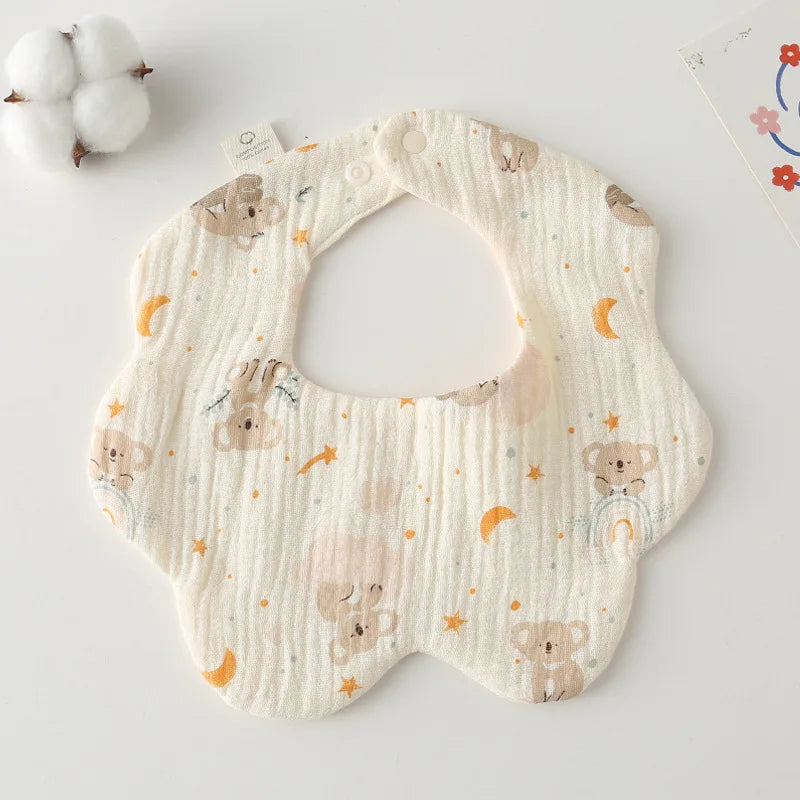 Baby Bandana Bibs & Burp Cloths - Cotton Drool Bibs for Newborns & Toddlers, Feeding Saliva Towel Cartoon Print