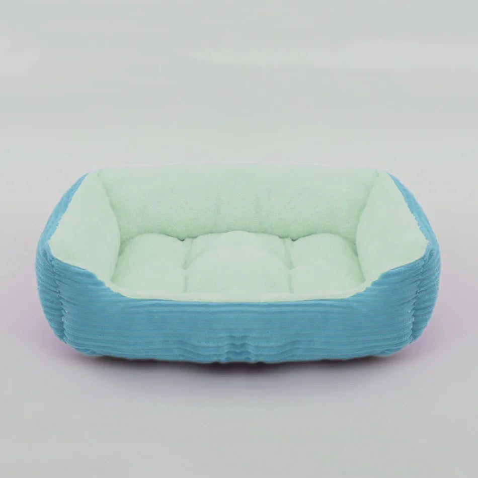 Plush Square Pet Bed for Dogs & Cats, Calming Kennel Sofa Cushion in Multiple Sizes (XS-XXL)