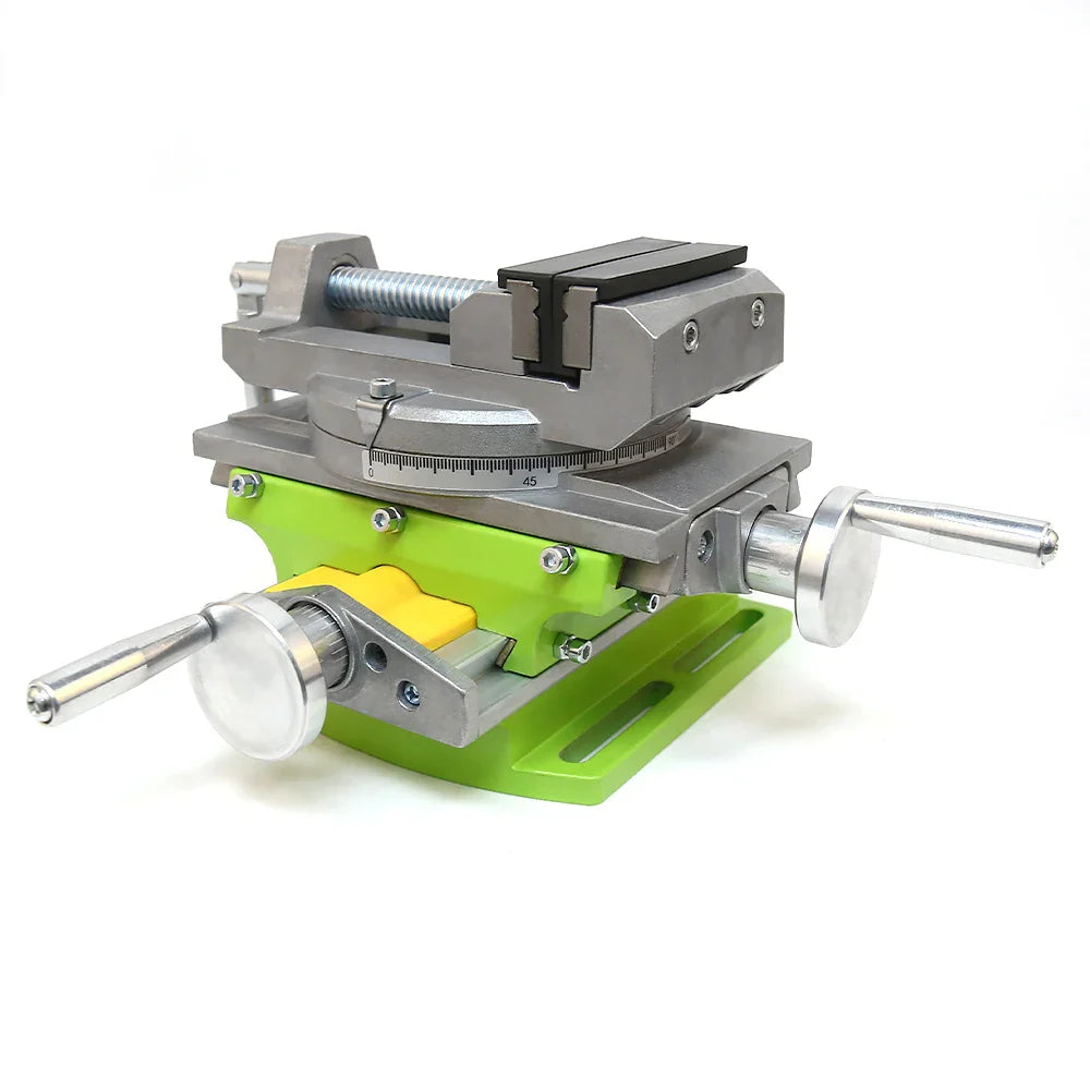 3-Inch (75 mm) Cross Slide Vise — 2-Way Benchtop Drill Press Clamp, Portable Cross-Sliding Flat Vise for Drilling & Milling