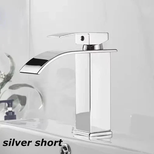 Stainless Steel Deck-Mounted Basin Faucet for Bathroom - Hot & Cold, Classic Style