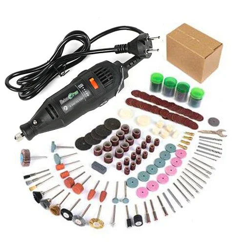 130W Electric Rotary Tool Kit - Mini Drill Engraver Polisher with Variable Speed & Flexible Shaft
