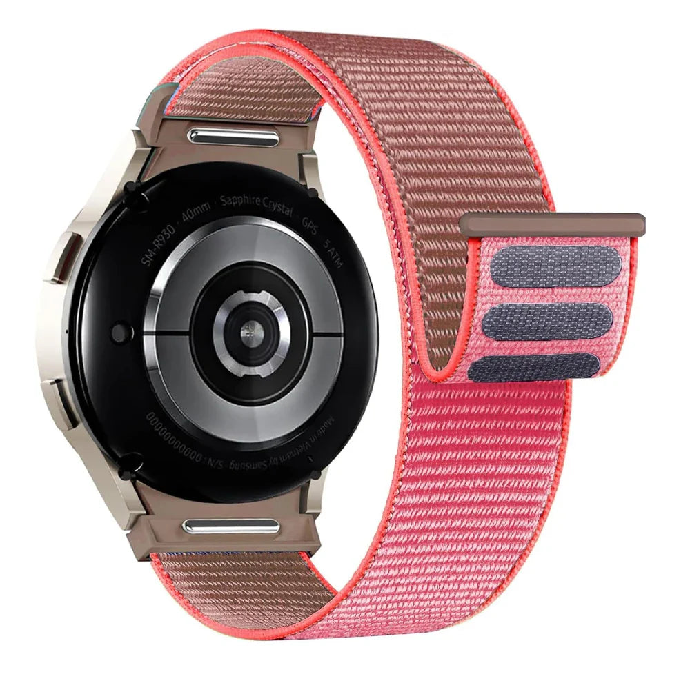 Band For Samsung Galaxy Watch 7/6/4/classic/5 pro 44mm 40mm wrist No Gaps Nylon sport loop correa bracelet Galaxy Watch 7 Strap
