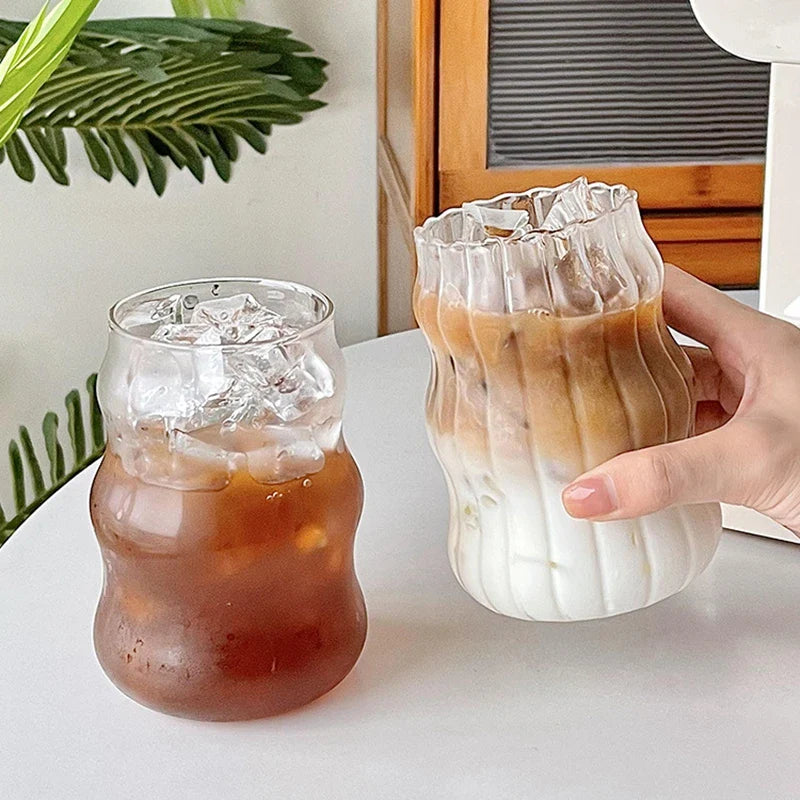 Aesthetic Glass Tumbler 865ml (29.2oz) — Iced Coffee, Latte, Water & Cocktail Cup