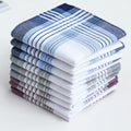 6-Pack Men's Yarn-Dyed Cotton Plaid Handkerchiefs – 43 x 43 cm (17 x 17 in) Pocket Squares for Wedding Favors, Groom Gifts & Sweat-Wiping