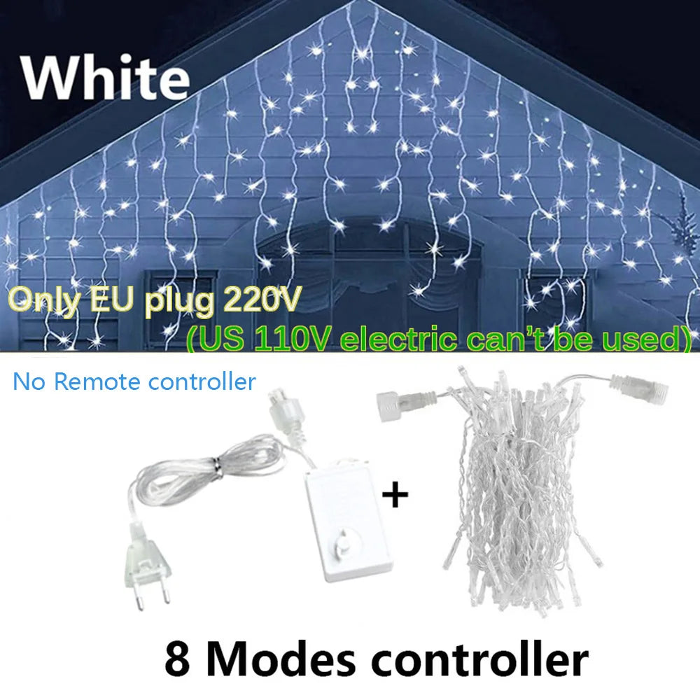Waterproof LED String Lights 3.5–25m (11.5–82 ft) | Warm White / Cold White / Multicolor | 8 Modes IP65 EU Plug