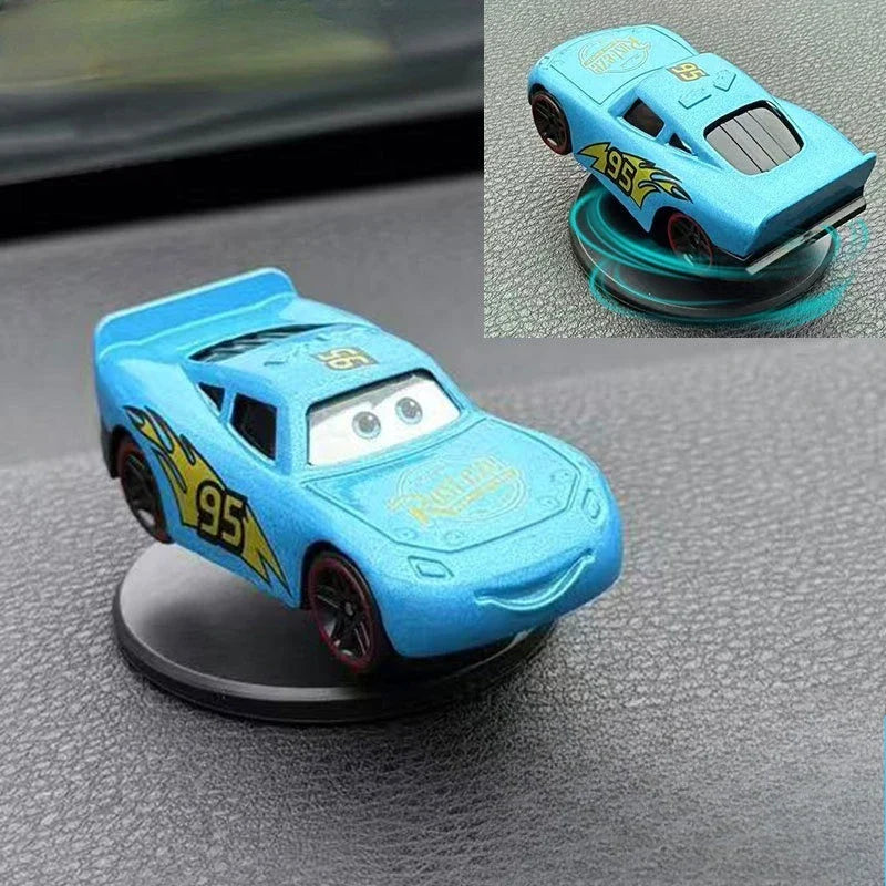 Rotating Race Car Dashboard Ornament — Spinning Center Console Toy & Cosplay Prop