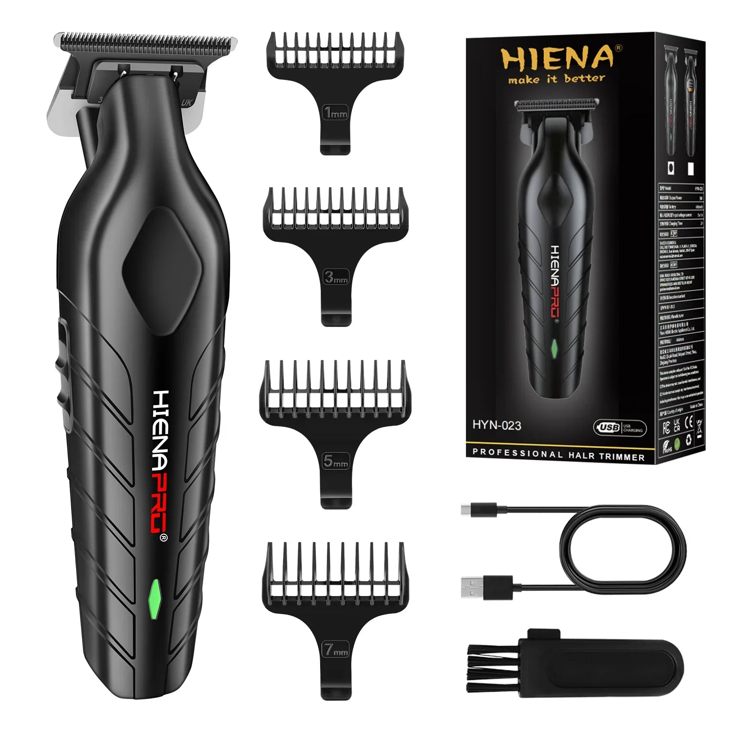 Rechargeable Cordless Electric Hair Clippers & Beard Trimmer Kit for Men – Professional Hair and Body Groomer