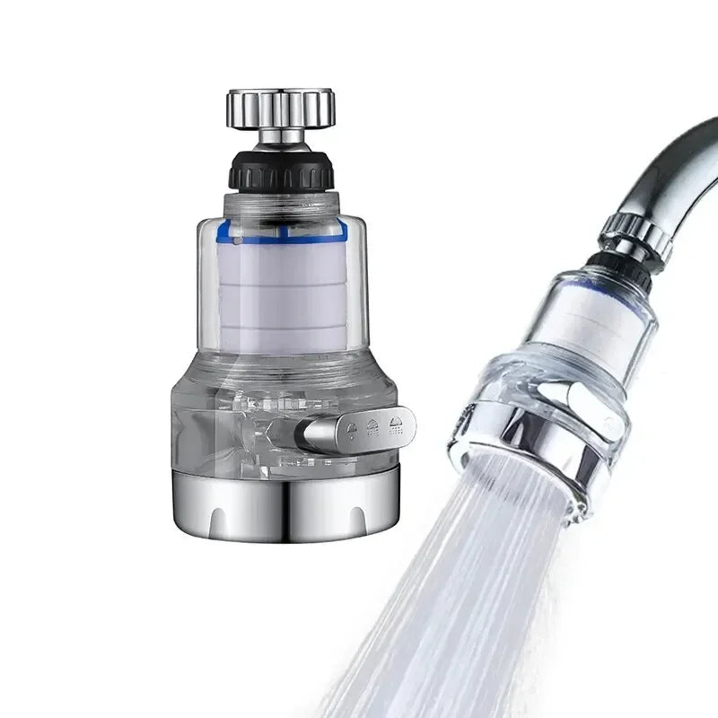 360° Rotating Faucet Water Filter — Universal Kitchen & Bathroom Tap Filter with High‑Density PP Cotton