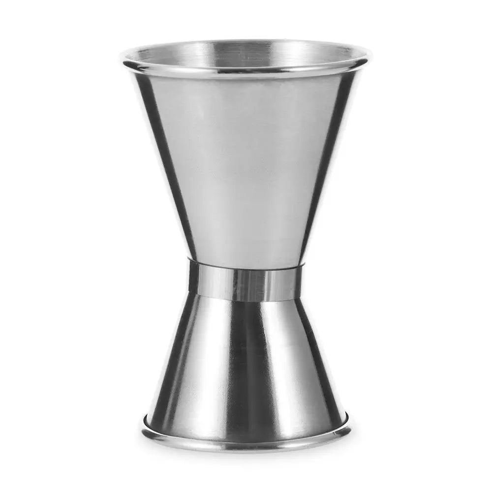 Dual-Sided Stainless Steel Jigger — Double Shot Cocktail Measure Bar Tool