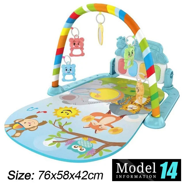 Baby Activity Gym Play Mat with Piano Keyboard 76 x 58 x 42 cm (30 x 23 x 16.5 in) – Musical Infant Play Gym for Newborns 0–36 Months