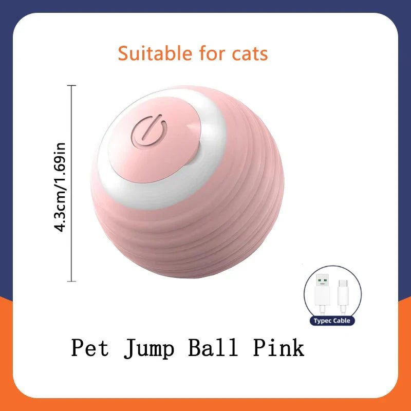 Interactive Rechargeable Pet Ball Toy USB — Automatic Moving Bouncing Ball for Puppies & Kittens, 5.2 cm (2.05 in)