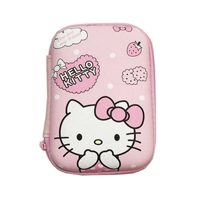 Kawaii Cartoon Cat Cable Organizer Pouch Travel Charger & Jewelry Storage Bag