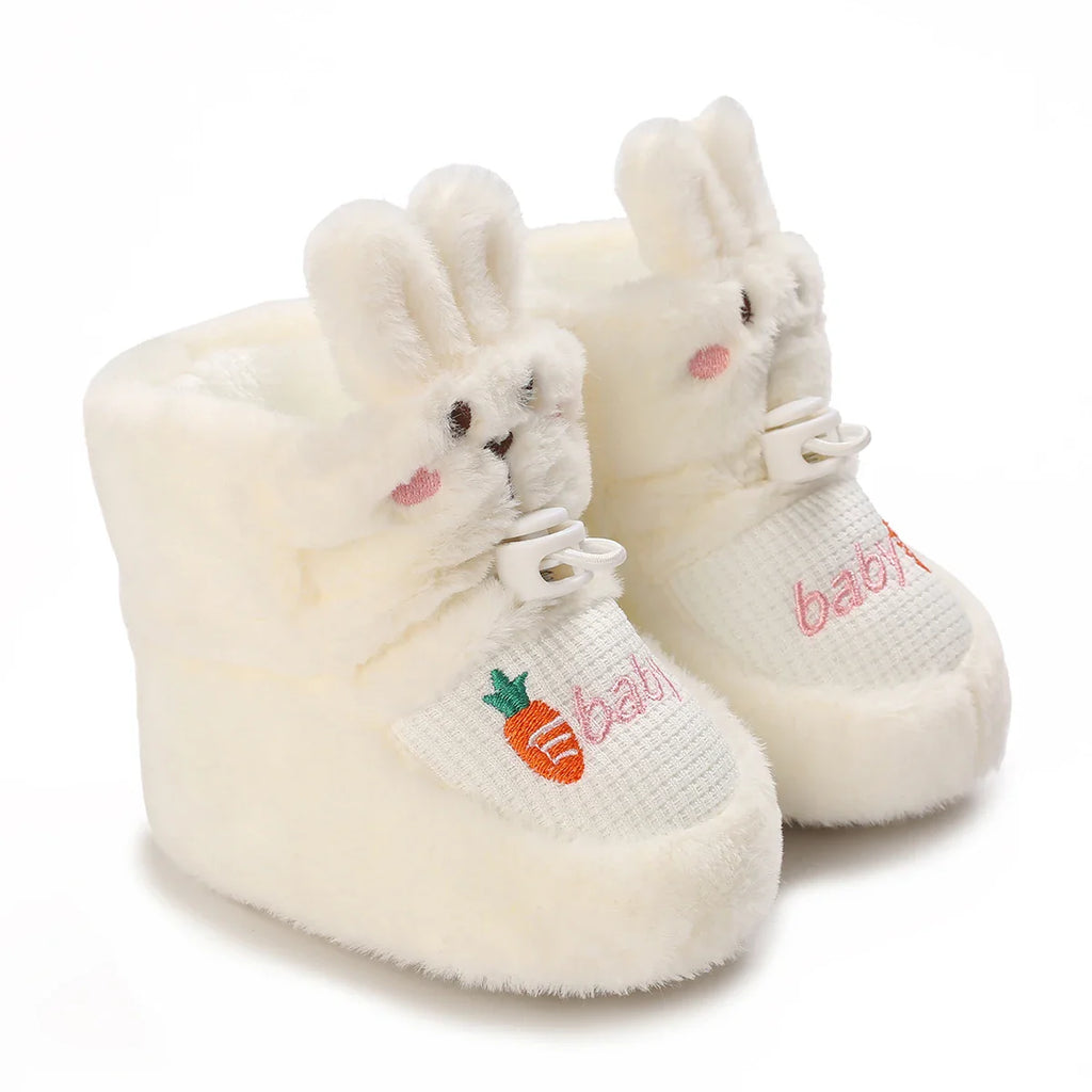 Winter Baby Boots Cartoon Soft-Sole Anti-Slip Warm Toddler Walking Booties for Boys & Girls