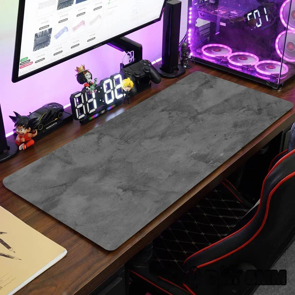 XXL Desk Mat 900x400mm (35.4 x 15.7 in) Overlocked Extended Gaming Mouse Pad, Grey