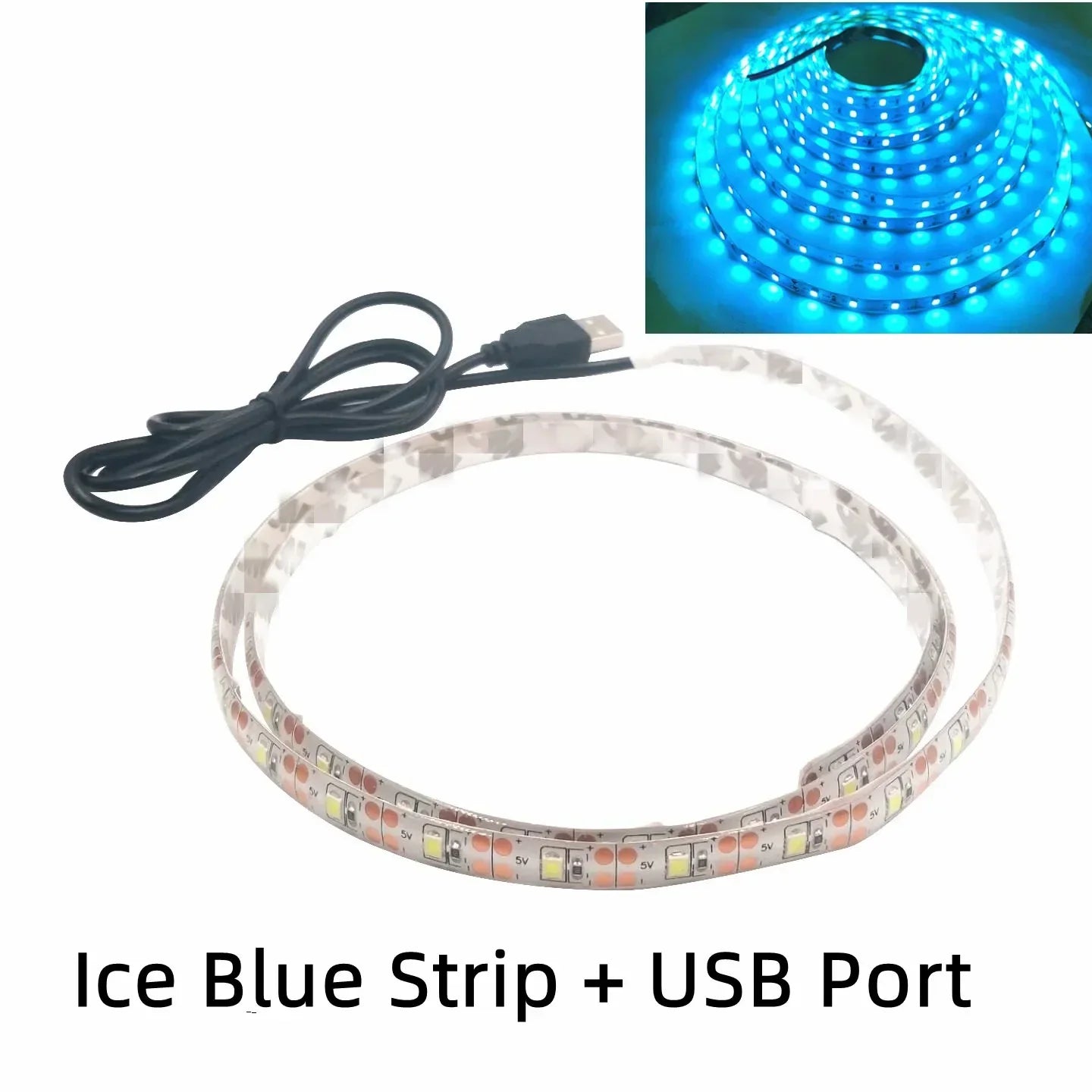 5V USB LED Strip Light Warm & Cool White 1m–5m (3.3–16.4 ft) Waterproof TV Backlight Flexible LED Tape