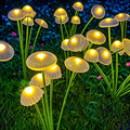 Solar Mushroom Garden Lights Dual-Mode LED Waterproof Pathway & Patio Decor (Jellyfish Style)