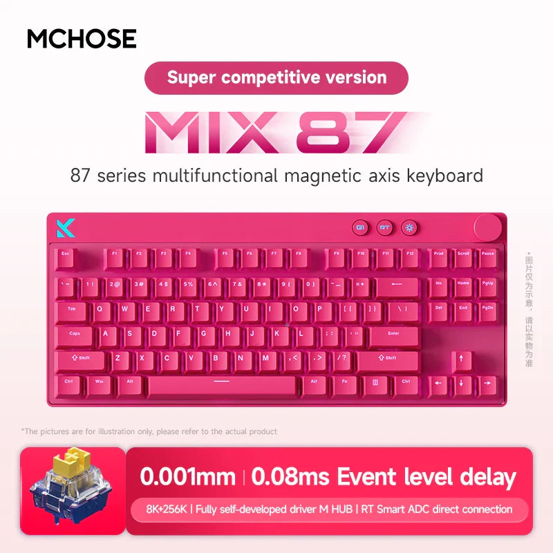 78-Key Hot-Swap Mechanical Gaming Keyboard with Magnetic Switches, PBT Keycaps & RGB USB
