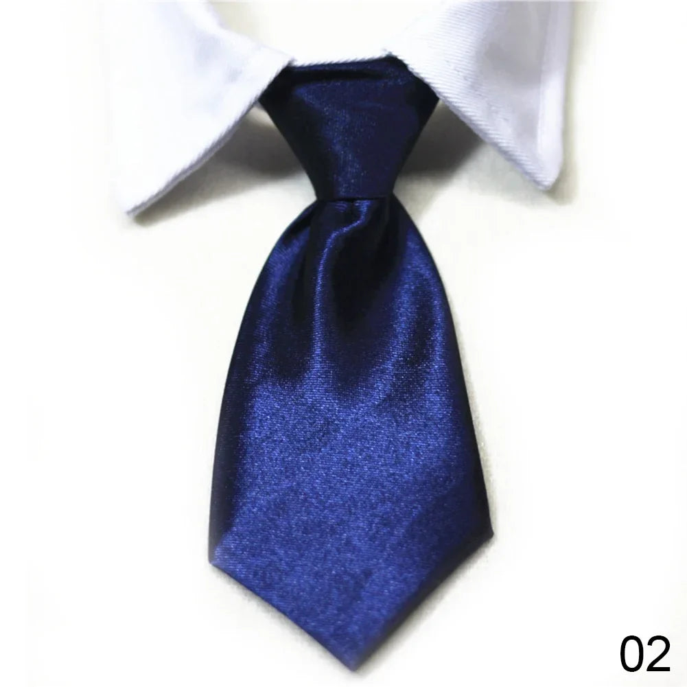 Pet Bow Tie Collar Tuxedo - Formal Necktie for Dogs & Cats, Small & Medium (32cm/12.6in, 40cm/15.75in) - 12 Colors