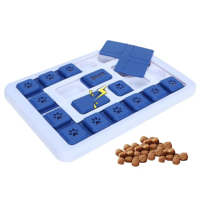 Interactive Dog Squeak Puzzle Toy with Treat Dispenser – Memory Training Slow Feeder, Dishwasher-Safe Plastic