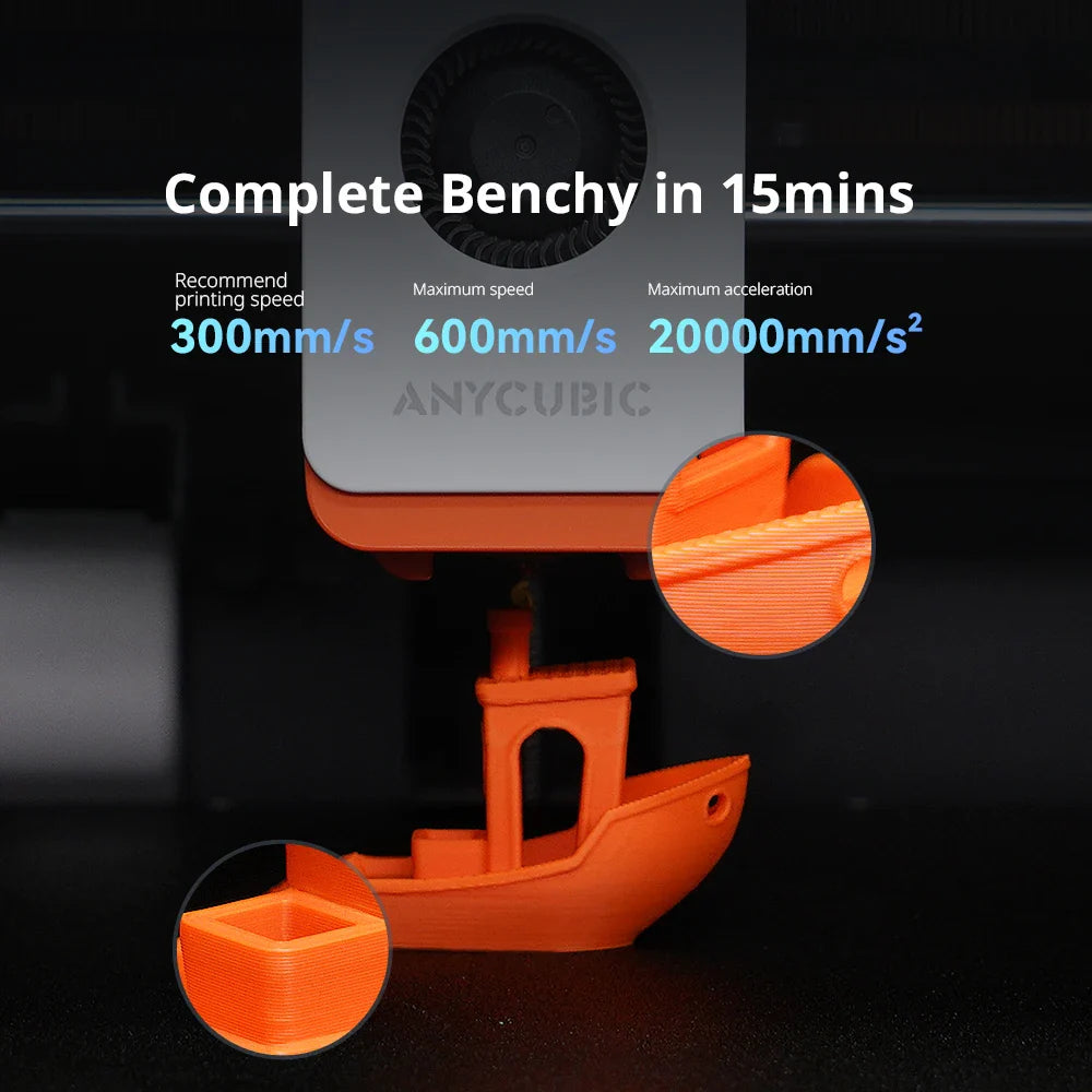 Multi-Color CoreXY 3D Printer Combo - Up to 600 mm/s, 9.84 x 9.84 x 9.84 in (250 x 250 x 250 mm), 320°C Hotend, Ultra-Quiet
