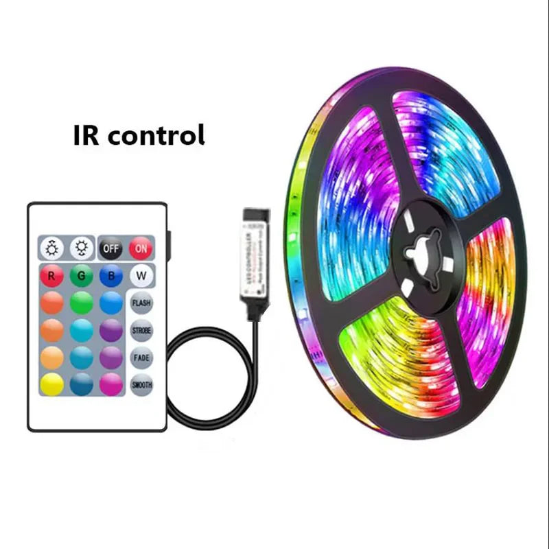 Bluetooth RGB LED Strip Lights SMD5050 USB 5V Smart LED Tape – App & Remote Control, Flexible TV Backlight & Room Decor (1–15 m / 3.3–49.2 ft)