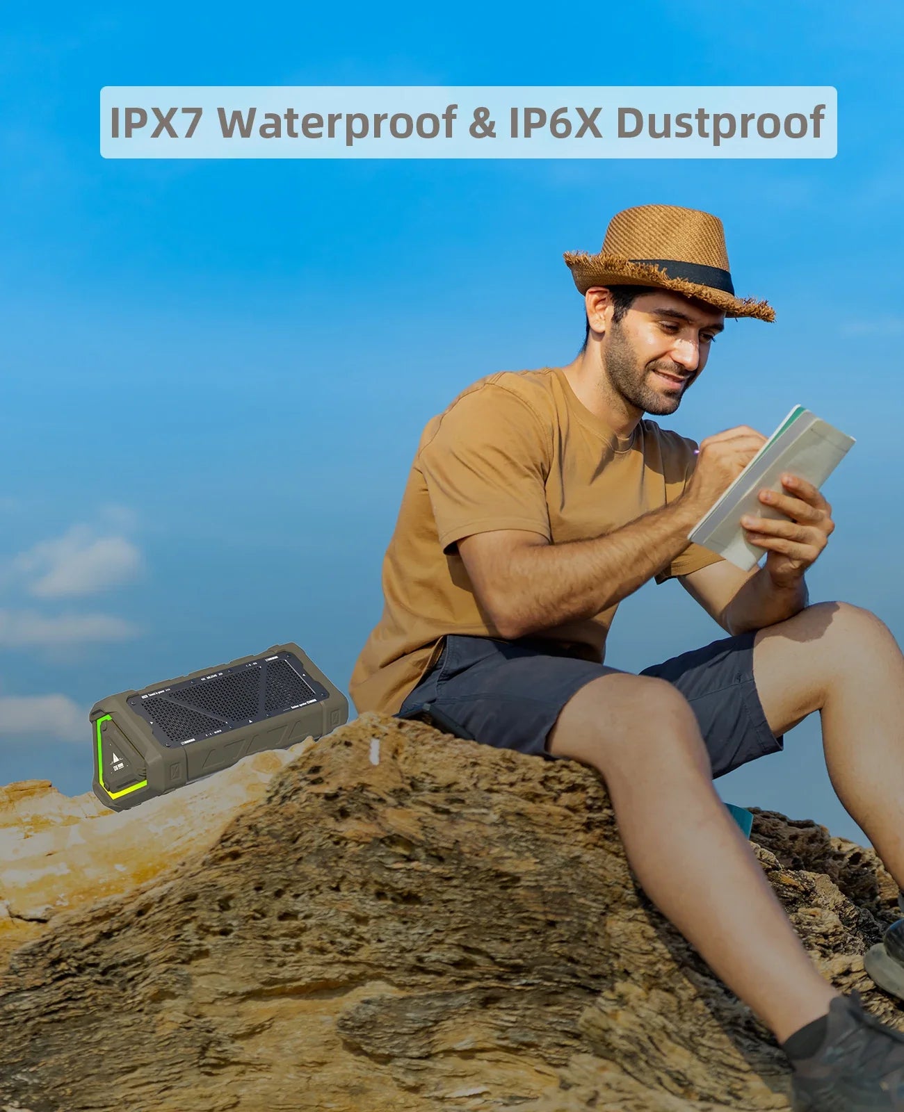 Portable 40W Bluetooth 5.3 Speaker IP67 Waterproof Stereo TWS Micro SD RGB Lights USB-C