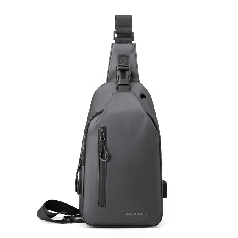 Men's Waterproof Large-Capacity Crossbody Sling Bag — Lightweight Single Shoulder Travel Bag