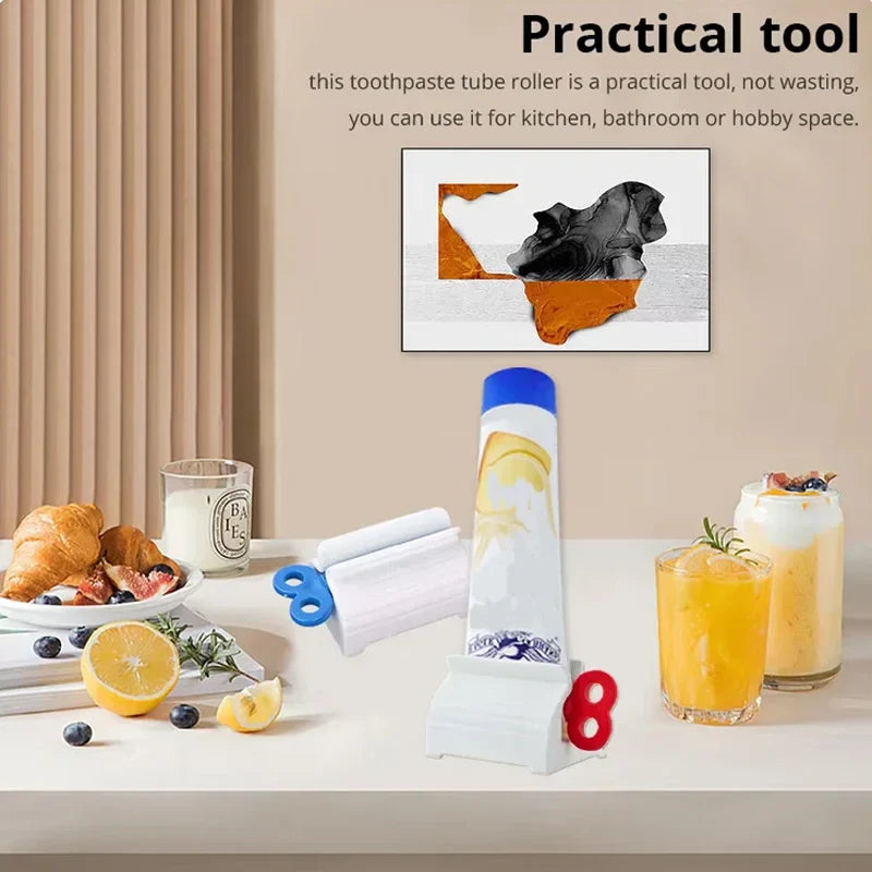 Toothpaste Tube Squeezer – Easy Roller Dispenser for Waste-Free Bathroom Use