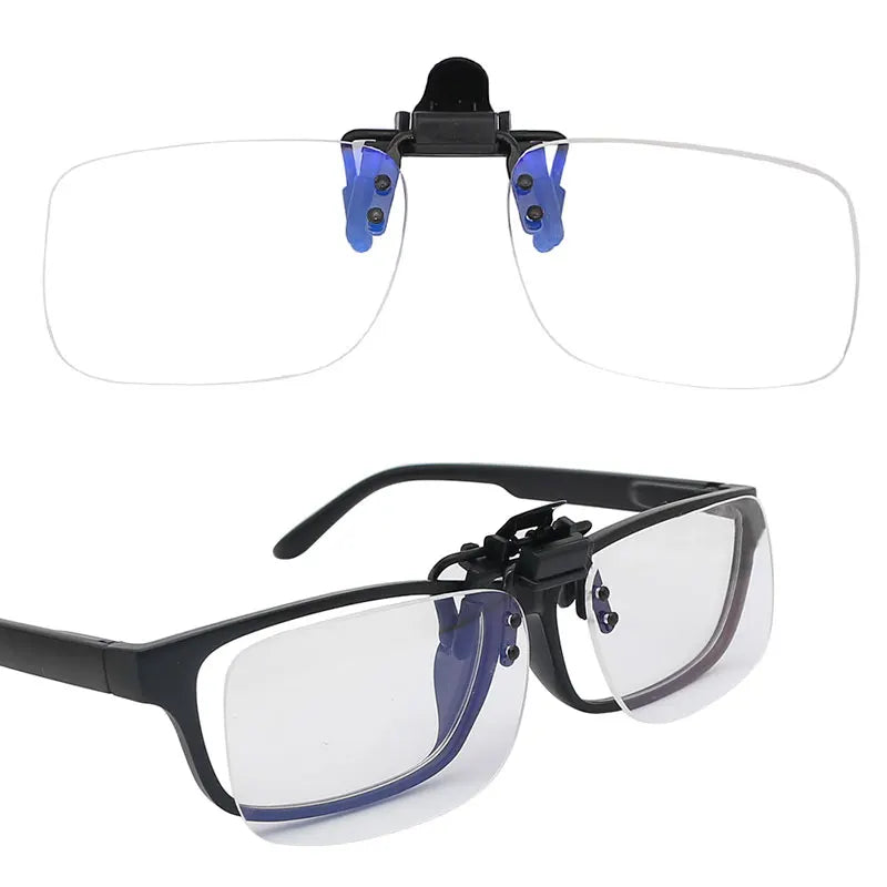 Ultra-Light Clip-On Flip-Up Rimless Reading Glasses — Presbyopic Magnifiers +1.0 +1.5 +2.0