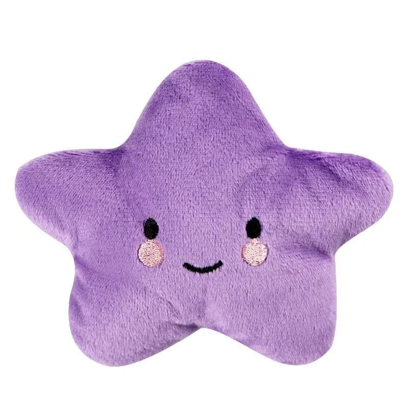 Squeaky Plush Pentagram Pet Toy for Dogs & Cats, Soft Fleece Squeaker, 3.9-5.1 in (10-13 cm)