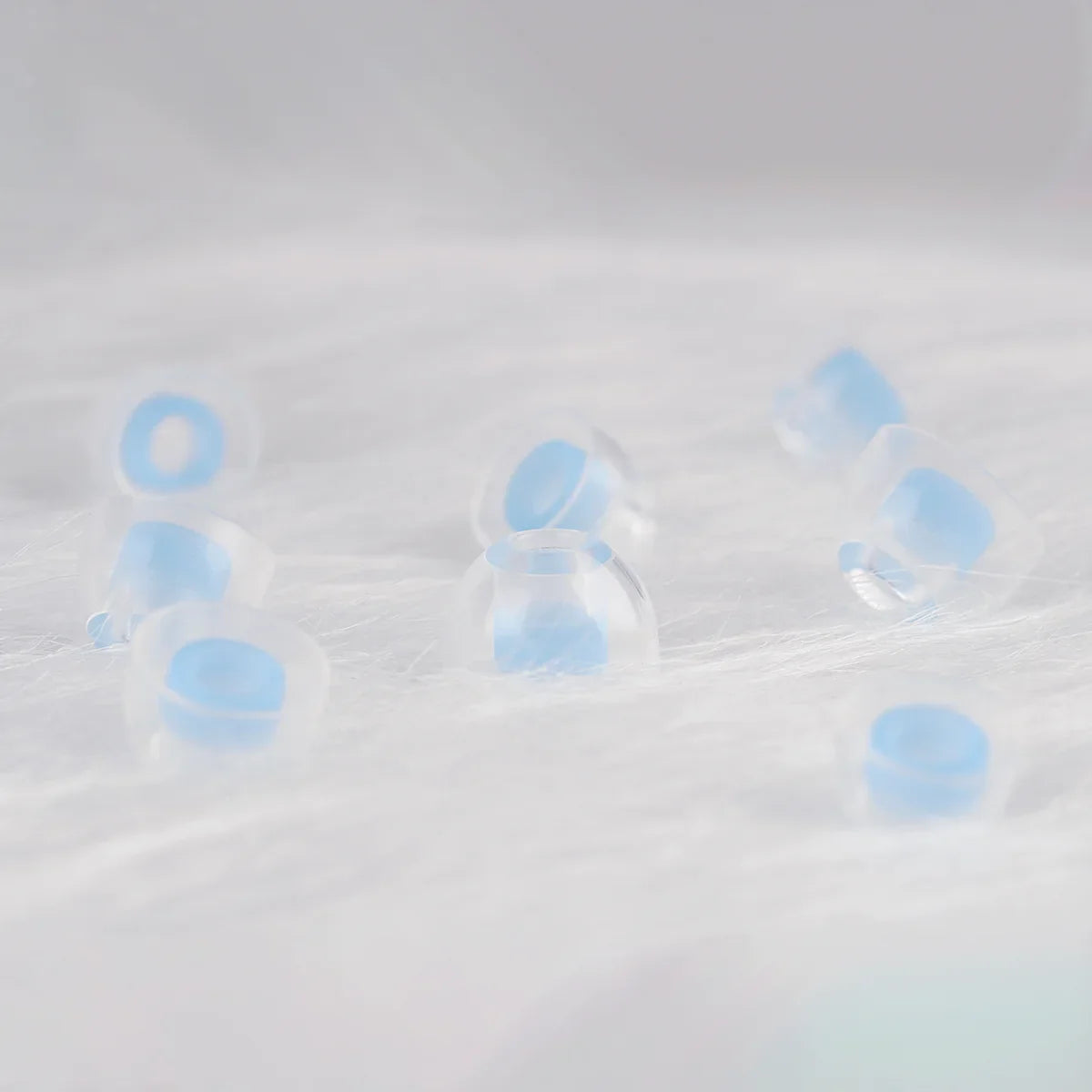 Liquid Silicone Ear Tips - Noise-Isolating Reusable Earbud Eartips, Soft Skin-Friendly Ear Caps (SS/S/M/L) Universal Fit