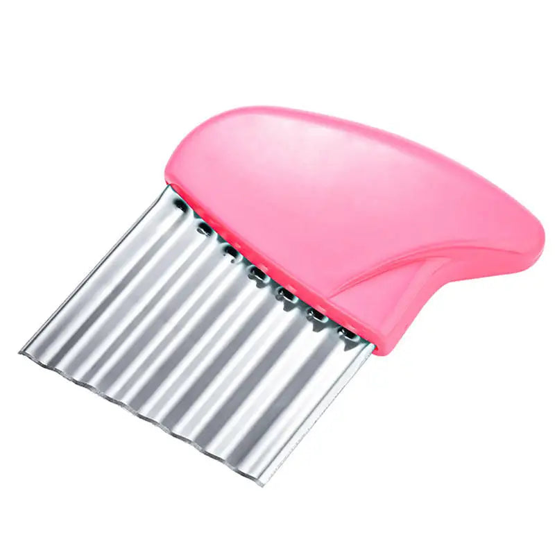Crinkle Cut Potato Cutter Stainless Steel Wavy French Fry Maker Vegetable Slicer