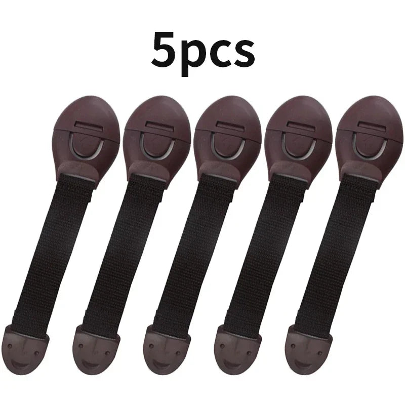 Baby Proof Cabinet & Drawer Lock Straps — 5/10-Pack Child Safety Door Latches, 20 cm (7.9 in) with 10 cm (3.9 in) Strap